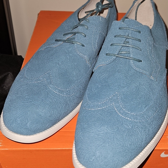 STACY ADAM WINGTIPS 9.5 (TEAL) - Picture 5 of 6